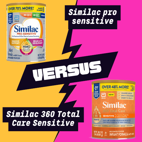 Similac Pro Sensitive vs Similac 360 Total Care Sensitive