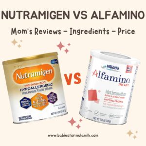 Read more about the article Nutramigen Vs Alfamino: Mom’s Reviews, Ingredients, and Prices