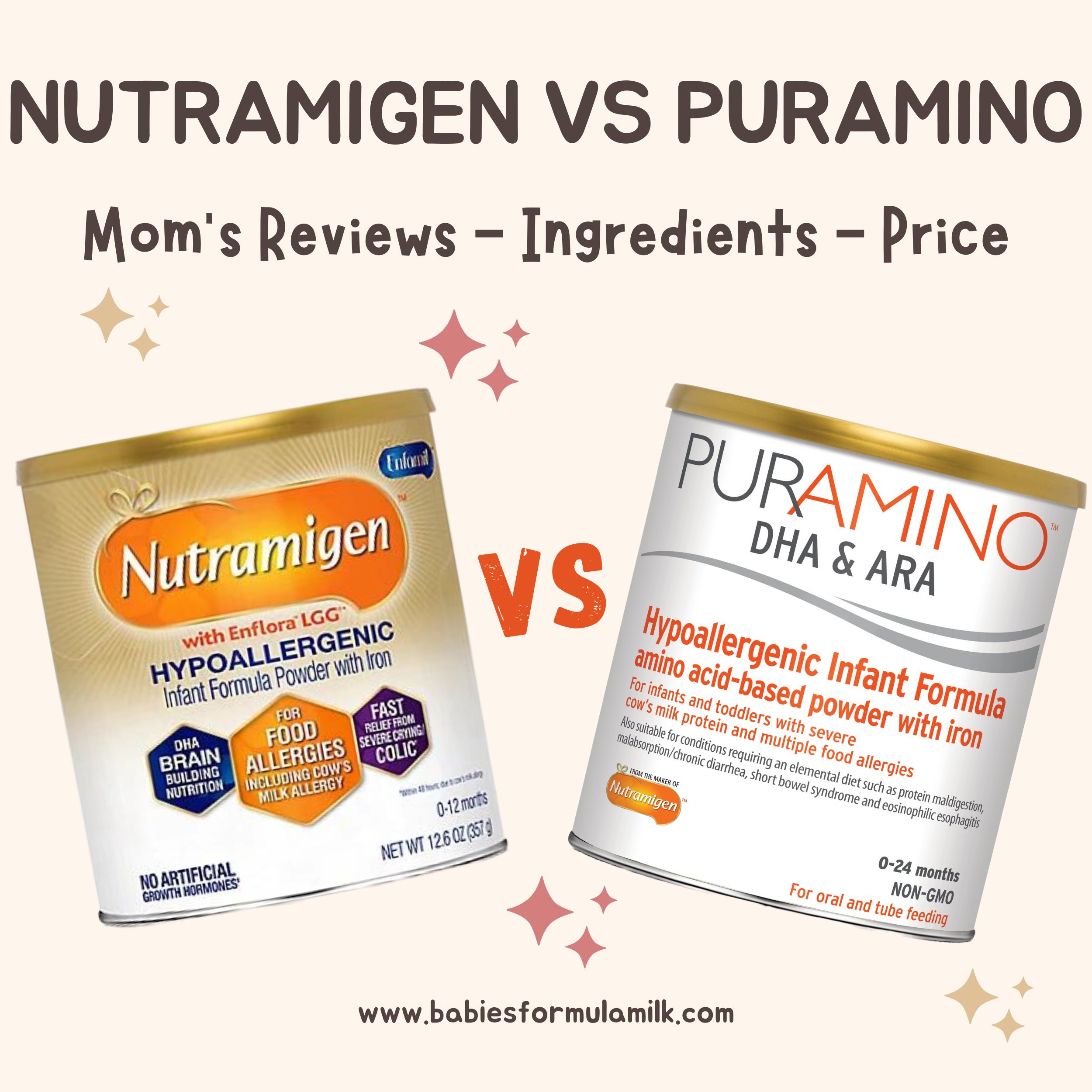Read more about the article Nutramigen Vs Puramino: Mom’s Reviews, Ingredients, and Price